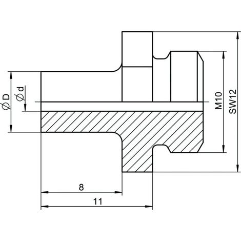 Embout Gesipa V-17/36 pour pièce de rechange pour nouvelle version du dispositif de pression