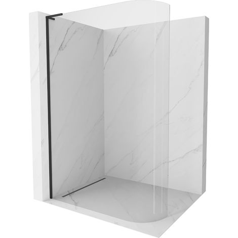 Mexen Kioto L Duschwand gebogen Walk-in 120 x 200 cm, transparent, schwarz - 800-120-103-70-06 (1/5)