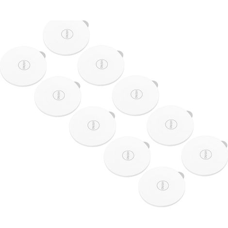 Lot de 10 sous-verres lumineux LED (6 cm) pour bouteilles de vin, parfaits pour les bars, les fêtes et les mariages. Couleur : blanc. (1/5)