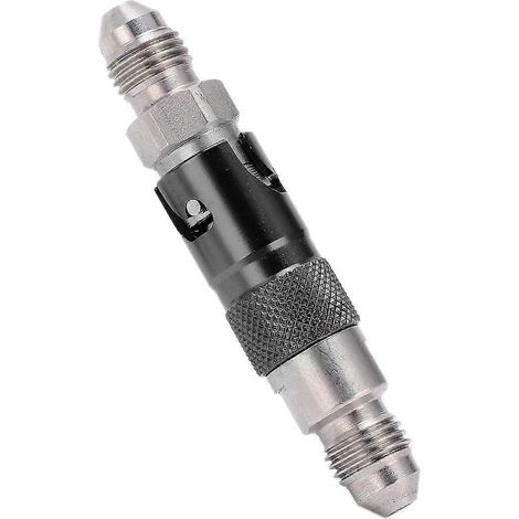 Adaptateur de raccord rapide universel en acier inoxydable noir pour conduite de frein de moto (1/4)