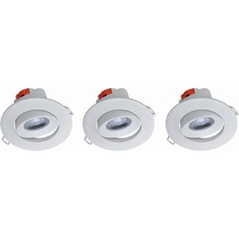 3 spots à encastrer LED intégrée - 5W