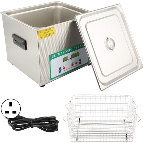 Machine à laver à ultrasons numérique avec minuterie et chauffage, équipement de nettoyage DK-615HTD 15L 360W, prise UK, AC220V (1/5)