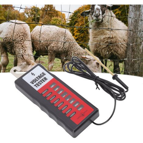 Testeur de Clôture Électrique 10KV avec Écran LCD et 8 Lumières - Outil Portable pour Ferme (1/5)