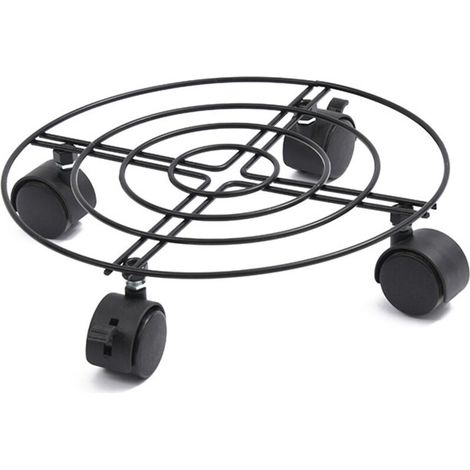 Support à roulettes pour Pot de Fleur Chrome I Porte Plante pour l'intérieur, Chrome I Support Roulant (1/5)