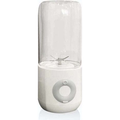 Mini blender portable - 500 ml - Extracteur de jus - Rechargeable par USB - Idéal pour les déplacements - Format mini - Blanc
