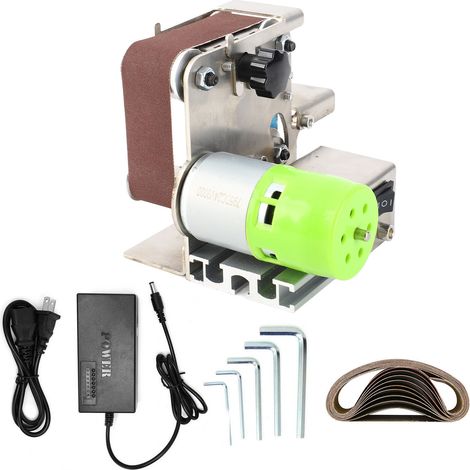Lijadora de banda eléctrica de escritorio mini con accesorios (1/5)