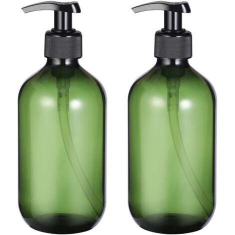 Lot de 2 500 ml Pompe Bouteille Shampooing Pompe Bouteilles Rechargeable Vide Ambre Pet Plastique Lavage Douche Distributeur (1/5)