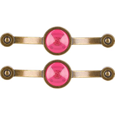 2 Stück Griffe aus Zinklegierung im Antik-Kupfer-Stil, europäisch-modern, pastoral, Acryl, rosa (1/5)