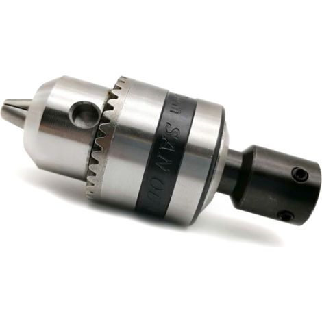 Mandrin de perçage B12 en métal avec clé, arbre en acier 5mm, mandrin à clé pour perceuse à colonne et perceuse électrique (1/4)