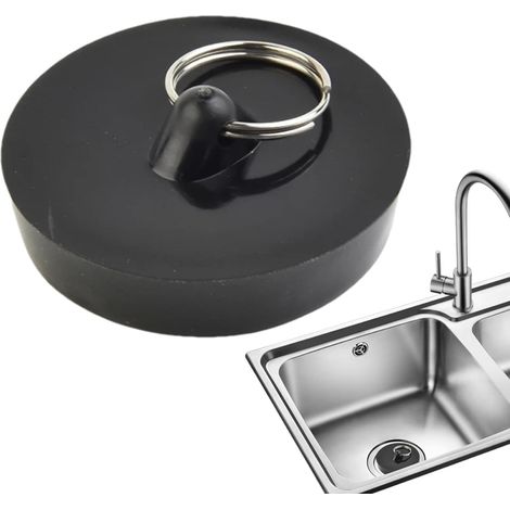 Bouchon de vidange 4 , 7 cm pour évier , cuisine , salle bain , broyeur d'évier . Joint étanche , co