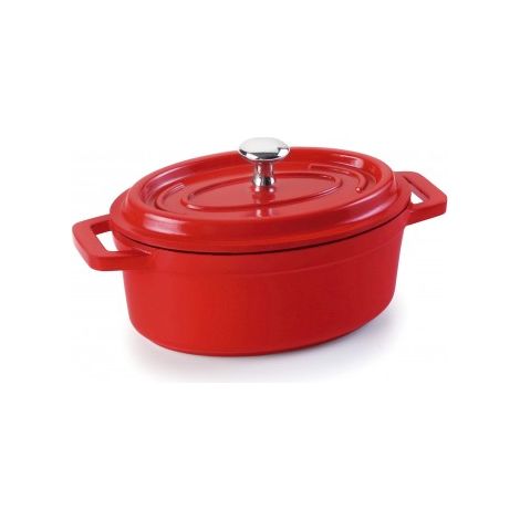 Cocotte Lacor aluminio rojo 12x8.5 cm