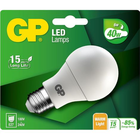 GP - LED Lamp Classic, E27, 6W (40W), 470lm