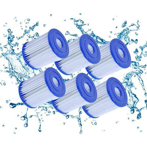 Cartouche filtrante Bestway taille I pour piscines, cartouche de rechange Bestway Easy Set pour piscines (6 pièces)