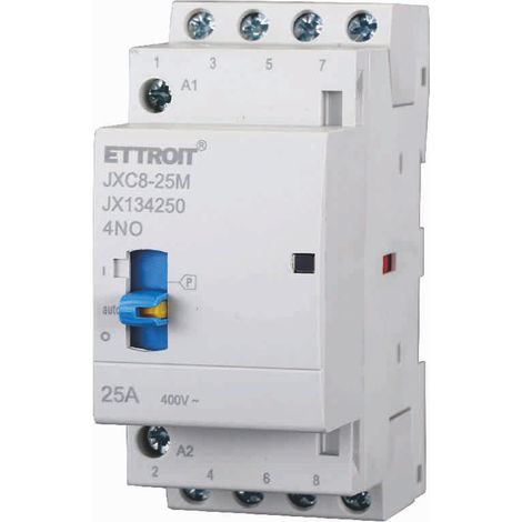 ETTROIT JX134250 Contacteur domestique 4NO 4P 25A 220v 50hz AC DIN avec interrupteur de commande manuel (1/3)