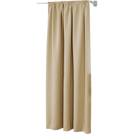 WOLTU 1 pièce Rideau occultant, pour Maison intérieure pour fenêtre et Porte Isolant Thermique, 135x245cm, Champagne VH5880cp