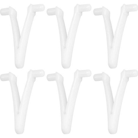 6pcs Piscine d'approvisionnement Papillon v Clip pour Piscine Spa Brosse Feuille râteau Feuille Skimmer tête d'aspirateur pour Nettoyage de Piscine (1/5)