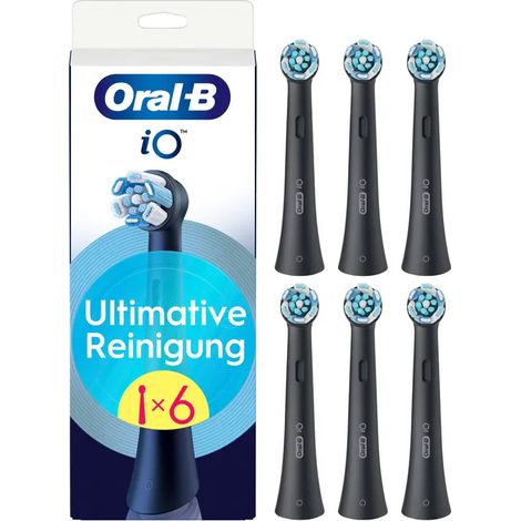 Oral-B iO Aufsteckbürsten Ultimative Reinigung BLACK 6er (1/5)