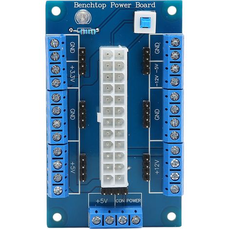 Alimentation DC 24 broches ATX Breakout Board Module avec voyant LED 20 broches (1/5)