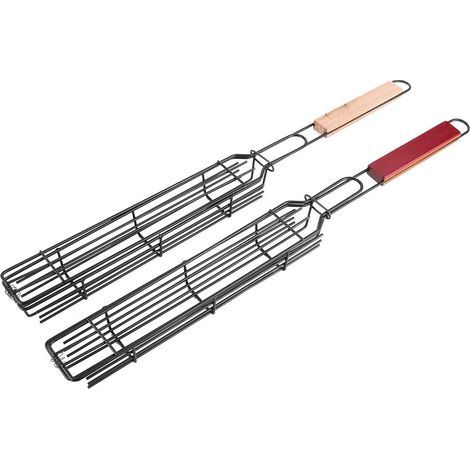 Panier à grillades en Acier Inoxydable antiadhésif pour grillades en Plein air, légumes, crevettes, Poulet, etc. (1/5)