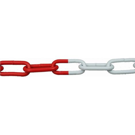VISO-Signalkette - Rot-weißer Stahl - Ø6 mm - Länge 15 m - DIN233RB/CT