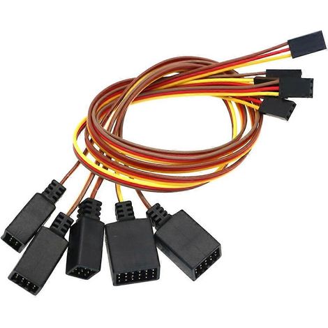 Câble d'extension de servo en Y de 350 mm pour Futaba JR, rallonge de servo en Y pour voitures, bateaux et drones radiocommandés (1/5)
