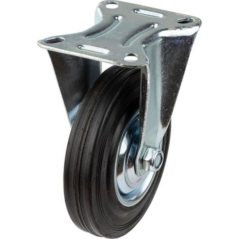 Transportrolle Bockrolle gummiert d=125 mm bis 100 kg Gummirolle Lastrolle (1/4)