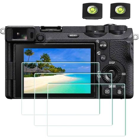 Protectores de pantalla para Sony Alpha A6700 A7C II 7C II A7CII 6700 A7CR - Paquete de 3, vidrio templado de 0,3 mm, dureza 9H, antiarañazos, antihuellas, antiburbujas. (1/5)