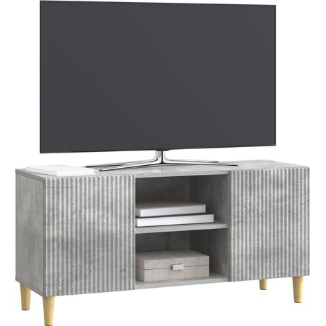 Maison Exclusive - Meuble TV Gris béton 102 x 34,5 x 50 cm Bois d'ingénierie