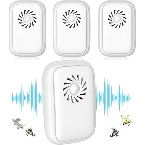 Lot de 4 Repulsif Ultrasons, Ultrason Souris et Rats, Sûr et Non Toxique (1/5)