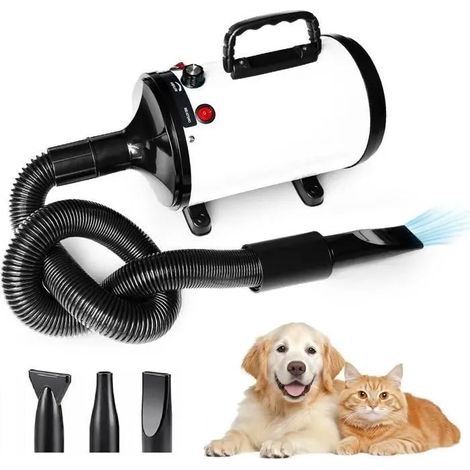 Toilettage Séchoir Pulseur pour Chien, 2800W Professionnel Sèche-Poils pour Animaux De Compagnie avec Vitesse Et Chaleur Ajustable (1/5)