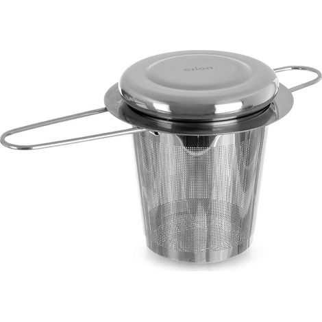 Großes Stahlsieb zum Aufbrühen von Tee, Kräutern und Aufgüssen, Becher, Krug (1/5)