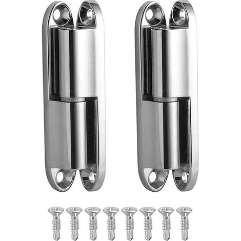 Charnières de porte d'armoire, lot de 2 avec vis, charnières amovibles en acier inoxydable pour meubles, protection de porte de tiroir d'armoire (1/4)