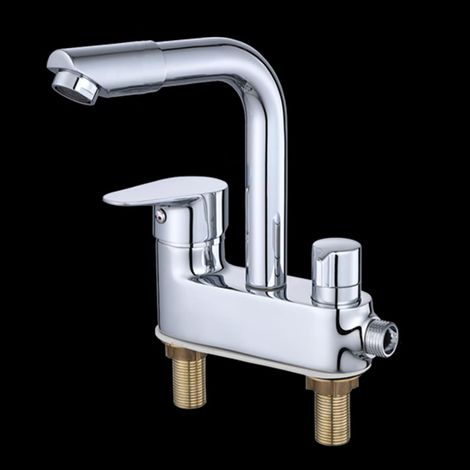 Robinet lave-linge, laiton, double sortie, eau chaude/froide (1/5)