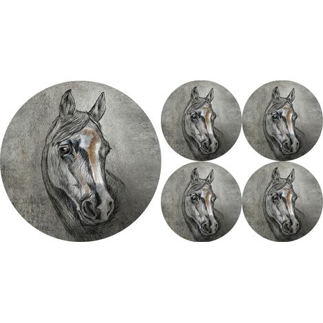 Ensemble de sets de table ronds 1+4 - seigneur (1/2)