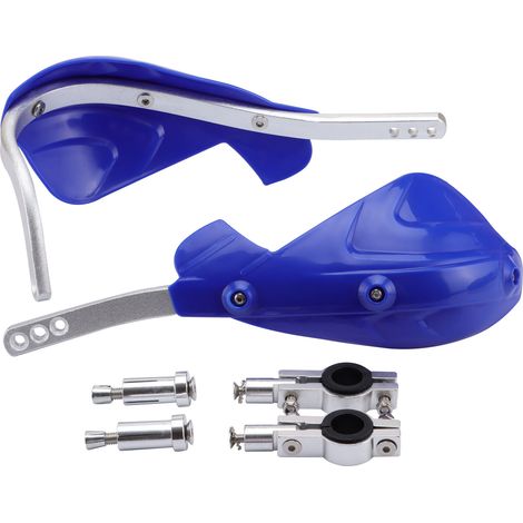 Universal handguards for quad/motorcycle, semi-enclosed blue handguards, compatible with 22mm handlebars, impact protection, windshield modification accessory--DTEKGAZ