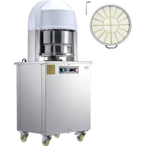 VEVOR Diviseuse de pate electrique, 20 pieces, coupe-pate a pression verticale de 60 a 260 g avec moteur en cuivre pur et plateau en acier inoxydable 304, machine a pain pour boulangerie, restaurant