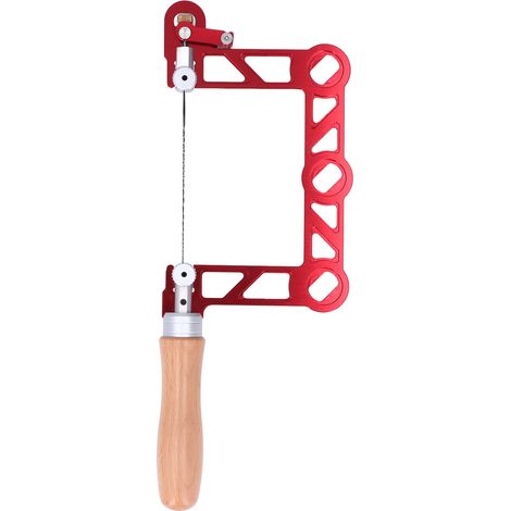 Mini scie à main pour le travail du bois, manche en bois en forme de U, scie à chantourner pour bijoutier et travail des métaux, 7,6 cm (3 pouces) (1/5)