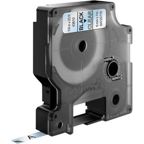 Dymo Schriftband 43610 Clear Black Schwarz (S0720770)