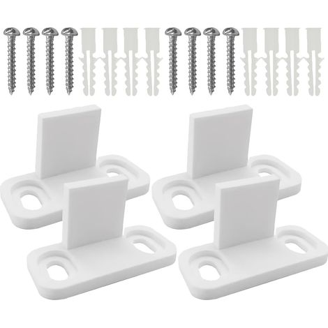 lot de 4 guide de sol pour porte de grange coulissante, plastique (1/5)