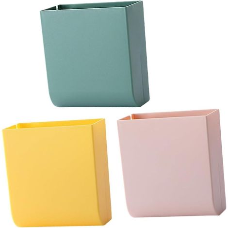 Lot de 3 boîtes de rangement murales, supports TV, boîtes de rangement en plastique, supports pour climatiseur, boîtes de rangement murales, conteneurs de rangement à suspendre. (1/5)