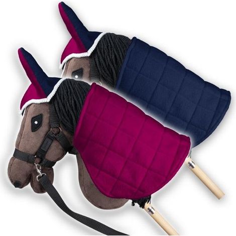 Manta y orejeras reversibles Skippi, fucsia, azul marino