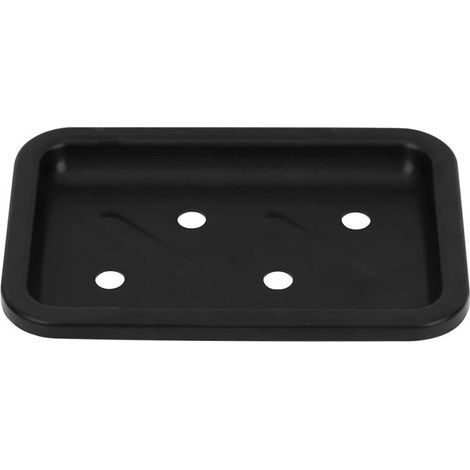 Portasapone, Portasapone in metallo nero, Portasapone in alluminio, Portasapone, Vassoio, Accessori per il bagno, Portasapone da parete (1/5)