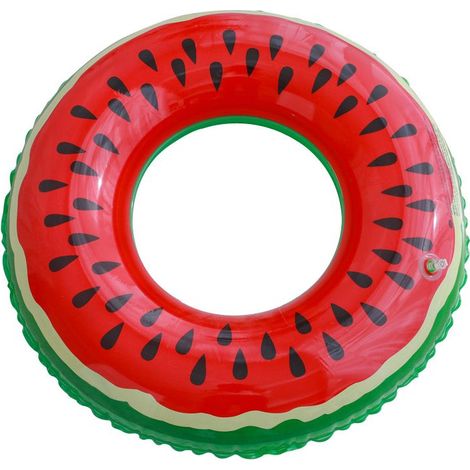Aufblasbarer Schwimmring – Wassermelonenform – Dickes PVC – Für Pool, Strand, Sommerparty – Erwachsene, Kinder – 1 Stück (1/5)