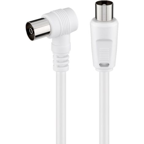 Goobay AKWG 150 1.5m - Cable coaxial (coaxial, Coaxial, 1,5 m, Macho/Hembra, Blanco)