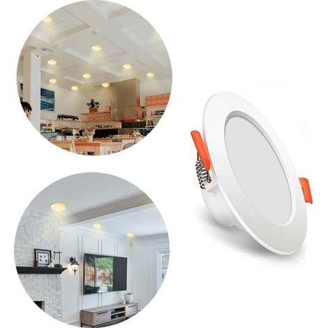 1pc Spot LED Encastrable Plafond 4000K Blanc Neutre, Spot Extra Plat pour Salle de Bain, Cuisine, Salon, Couloir, Éclairage Intérieur Éco Énergie (1/5)