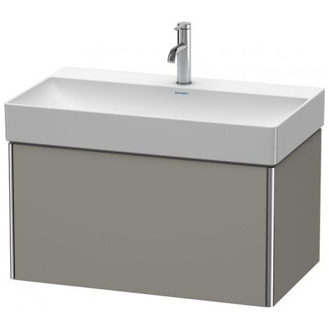 Duravit XSquare Meuble sous-lavabo suspendu 78,4x46,0 cm,1 coulissant, pour lavabo DuraSquare 235380, Couleur (avant/corps): Gris pierre Vernis satiné mat Soie - XS406209292