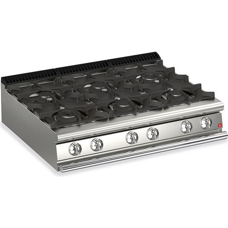 Plaque coup de feu à Gaz à poser - 6 feux - 23,2 kW - Baron