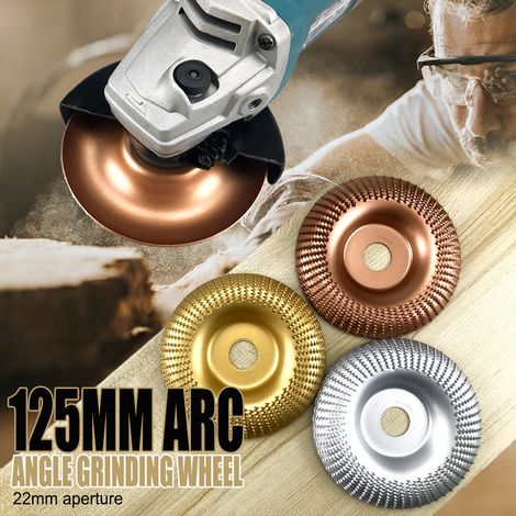 Meuleuse d'angle pour le travail du bois avec disque à meuler incurvé, disque à meuler incurvé noir 1222 mm avec roue dentée ronde. (1/5)