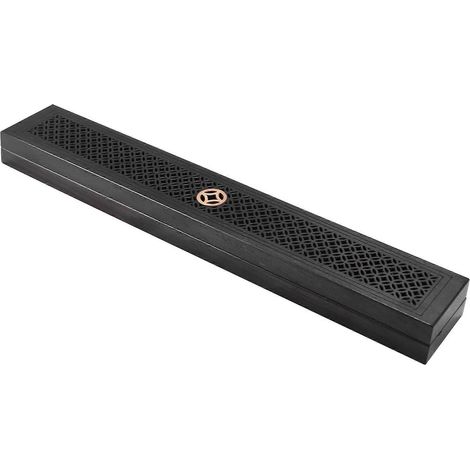 1 porte-encens en bois noir, brûleur d'encens en forme de cercueil B-- (1/5)