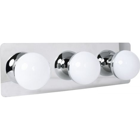 Sirla lampada da parete 3x5w led 1650lm 4000k ip44 l.38xw.11xh.13cm cromo (1/3)